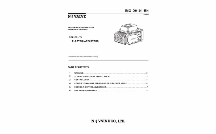 JYL Series electric actuators-IMO-E0101